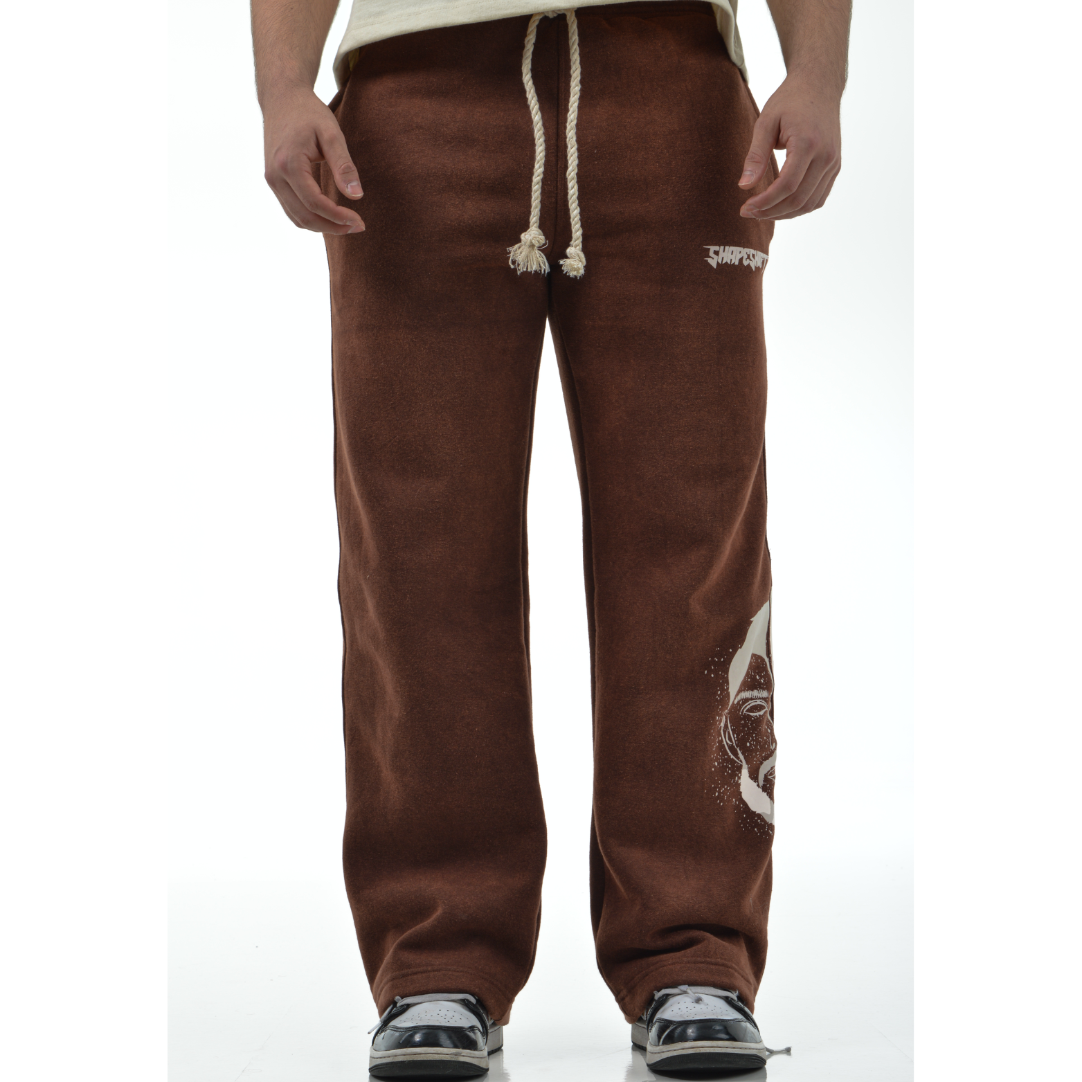 Straight Leg Jogger "SHAPESHIFTERS" "CREME & BROWN"